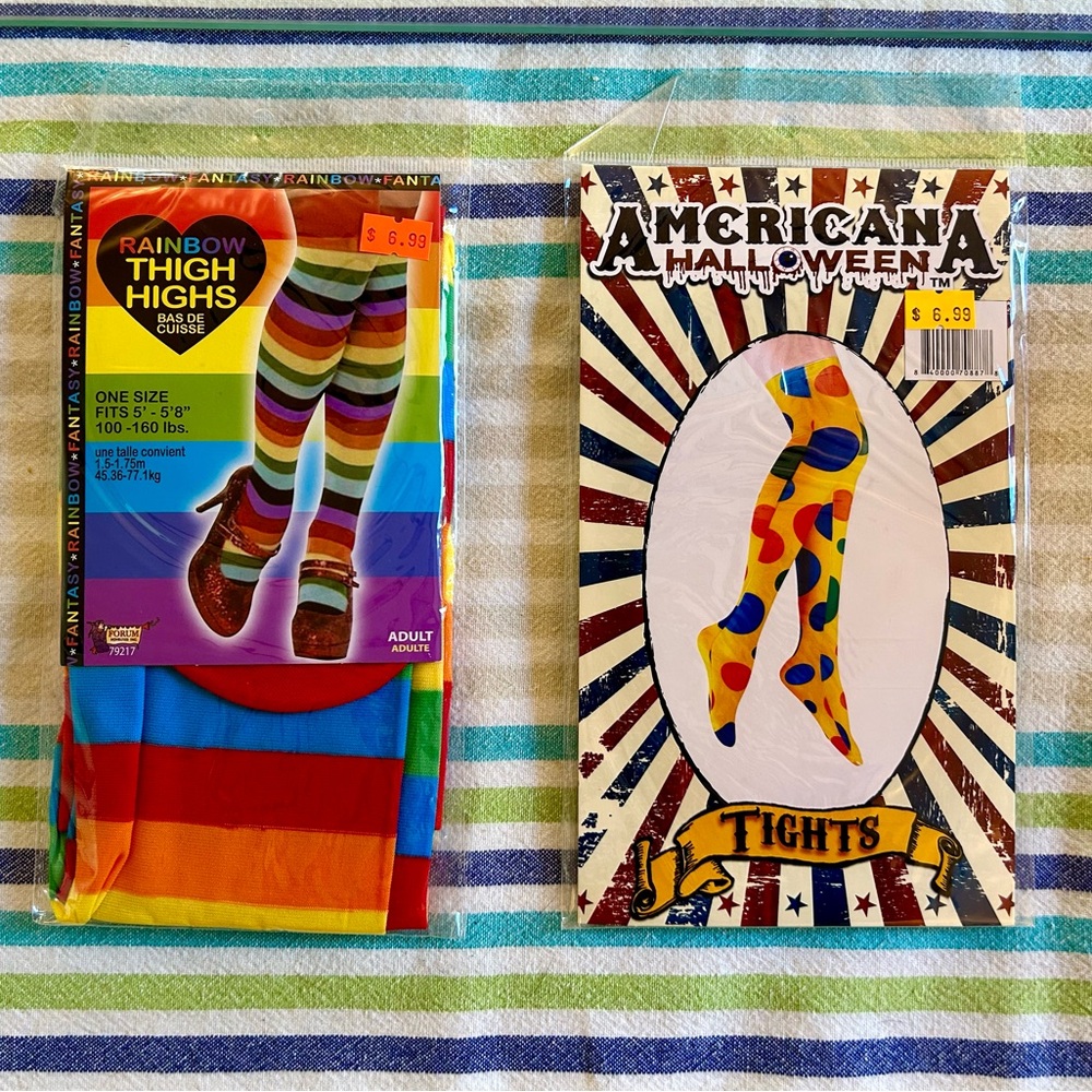 Multicolored tights 2pks